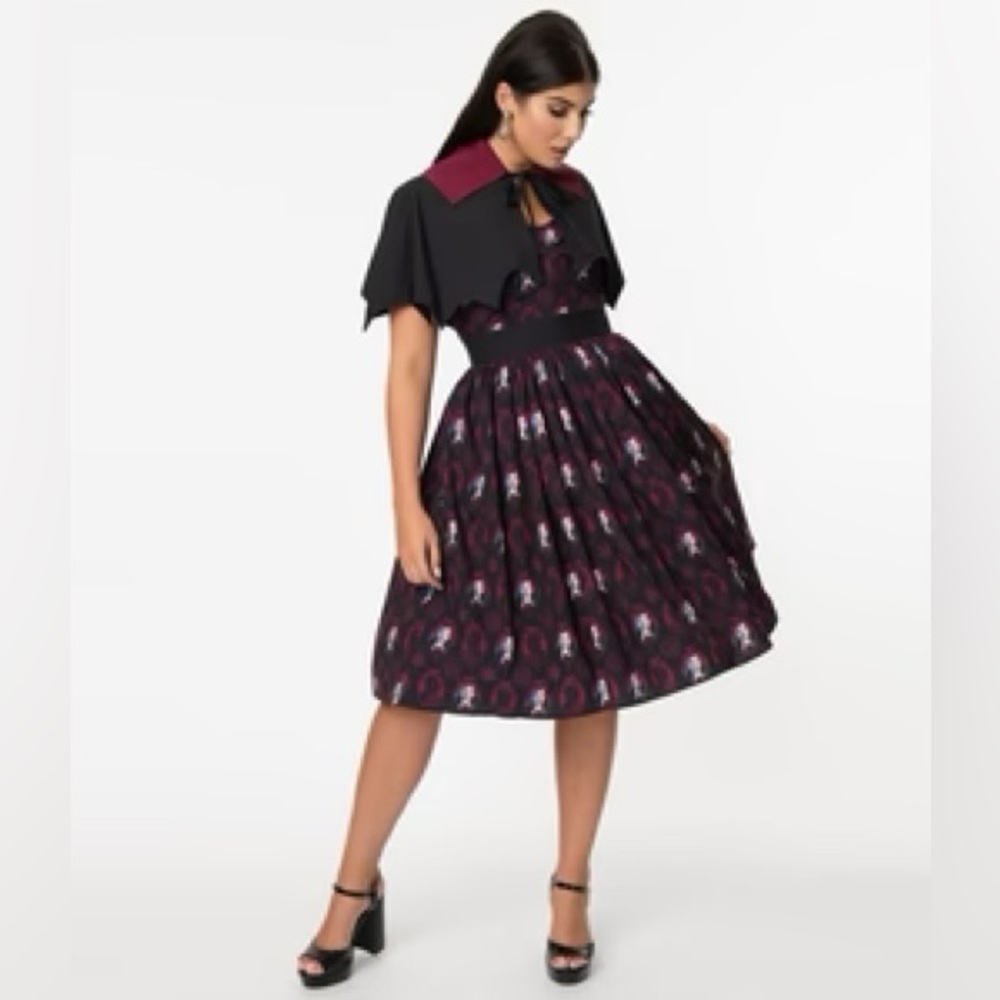 unique vintage x universal monsters Dracula dress NWT